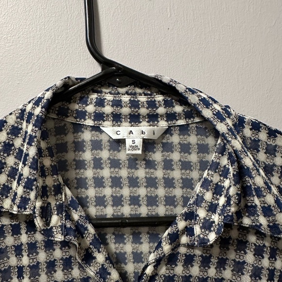 CAbi button shirt semi sheer blue small - Picture 5 of 5